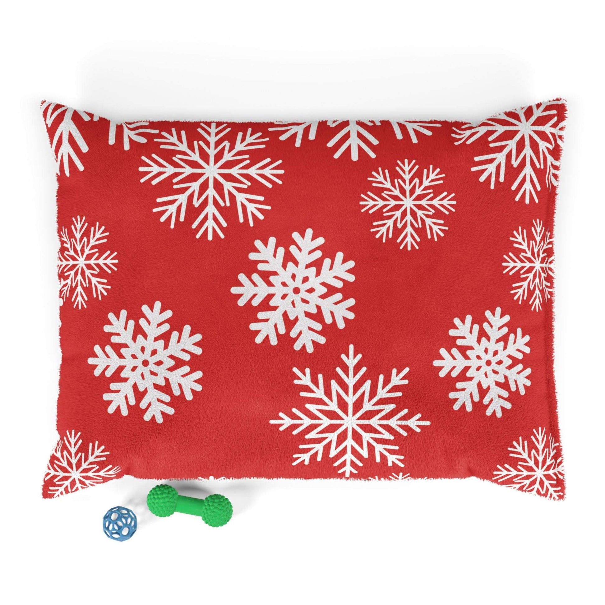 Snowflakes Pattern - Pet Bed feather soft fleece