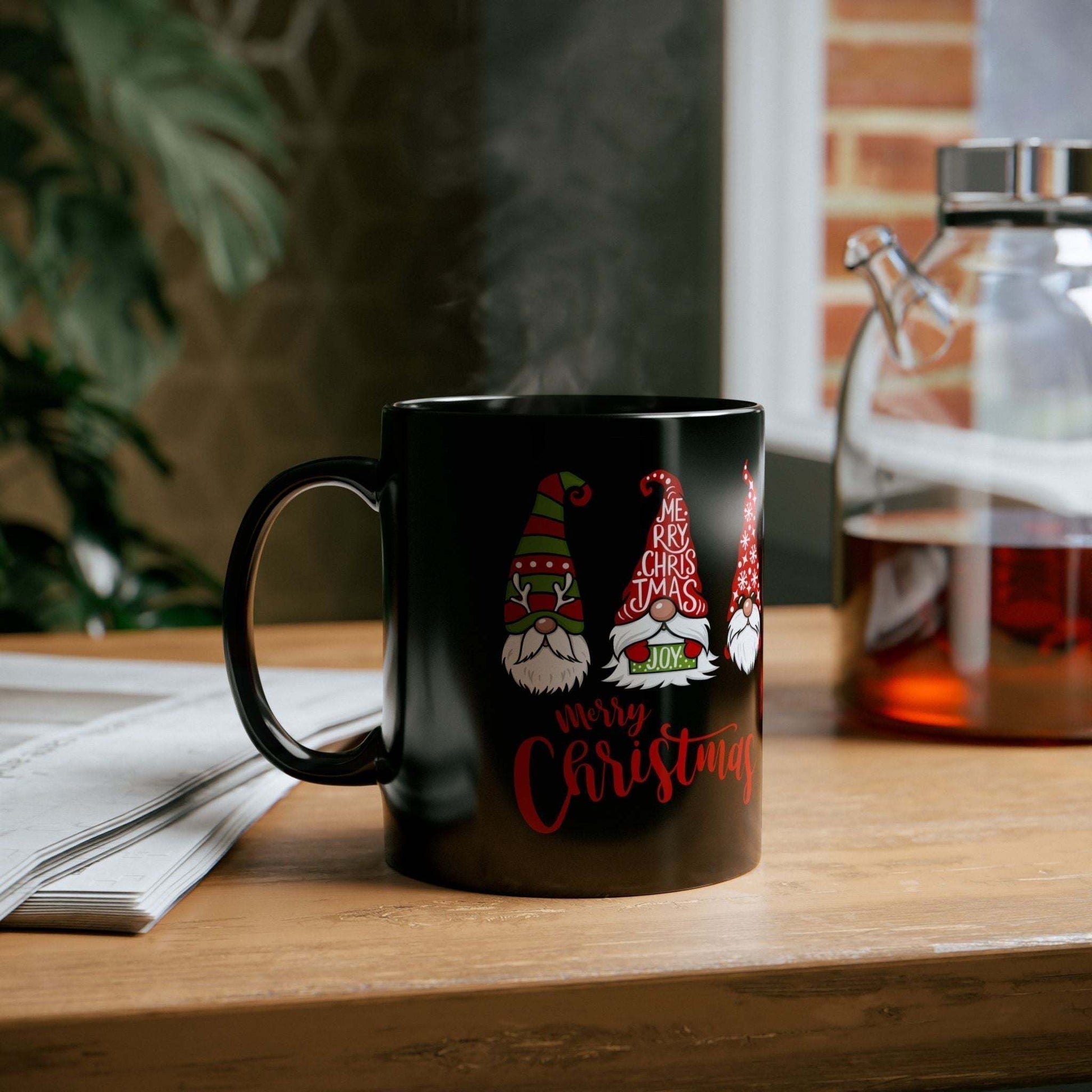 Merry Christmas Black Mug 