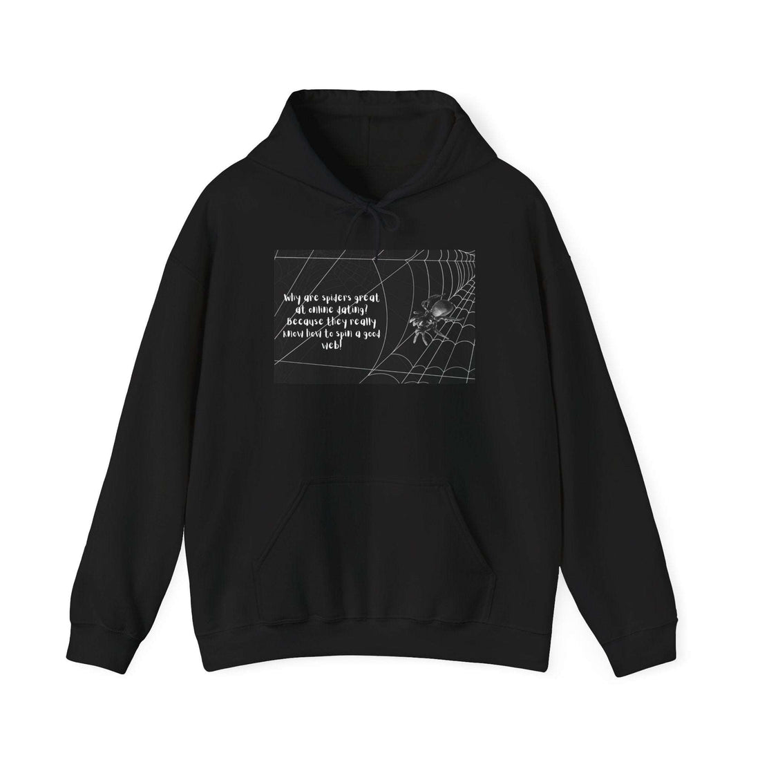 Funny Spider Web Blended Hooded Sweatshirt. 