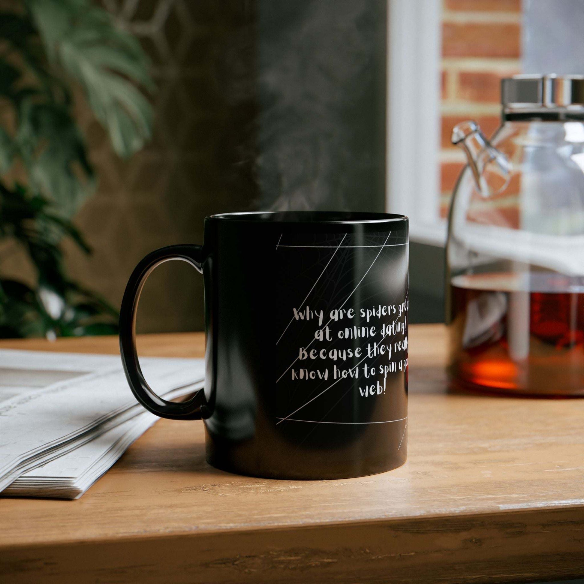 Black Spider Web ceramic coffee Mug (11oz, 15oz)