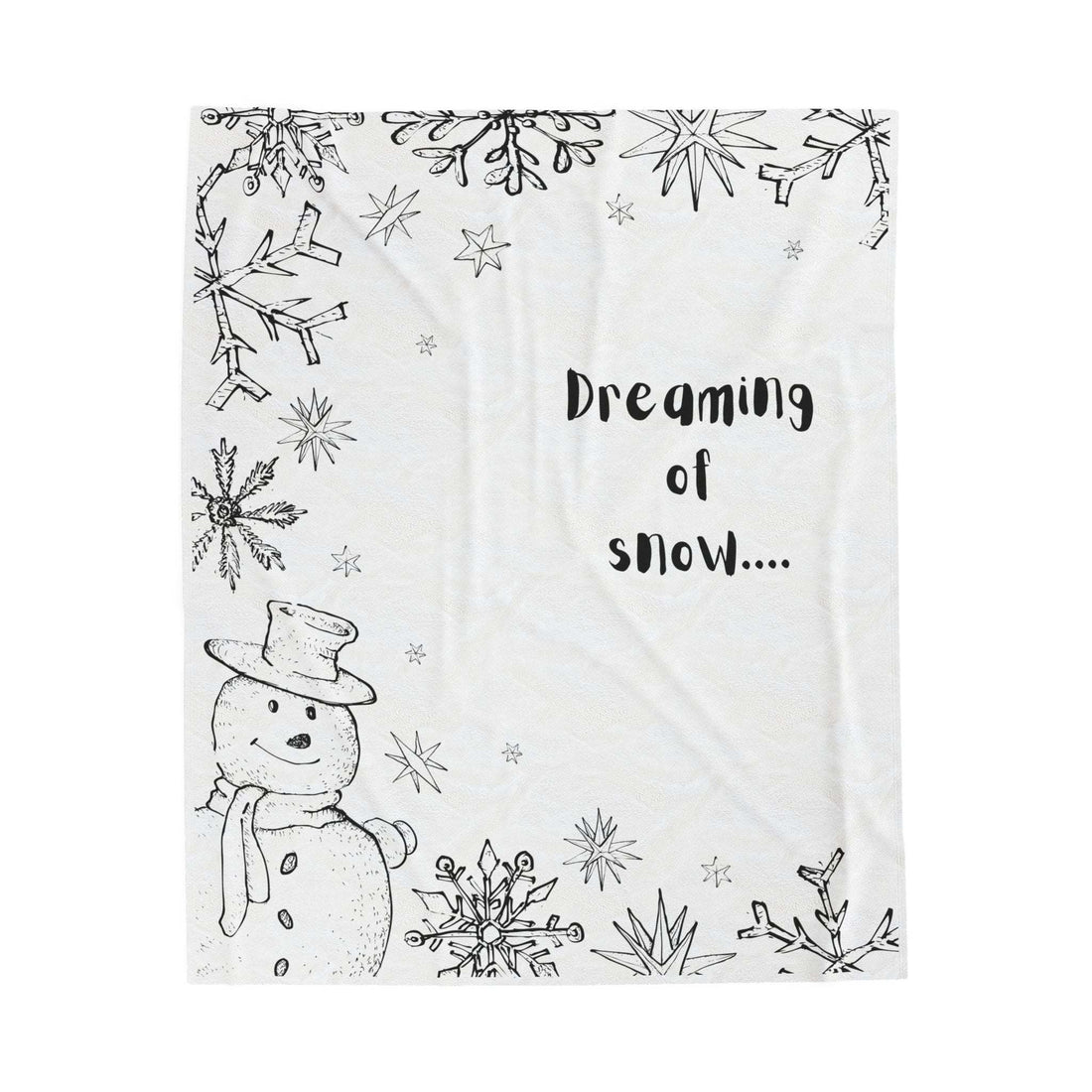 "Dreaming of snow..." Velveteen Plush Blanket