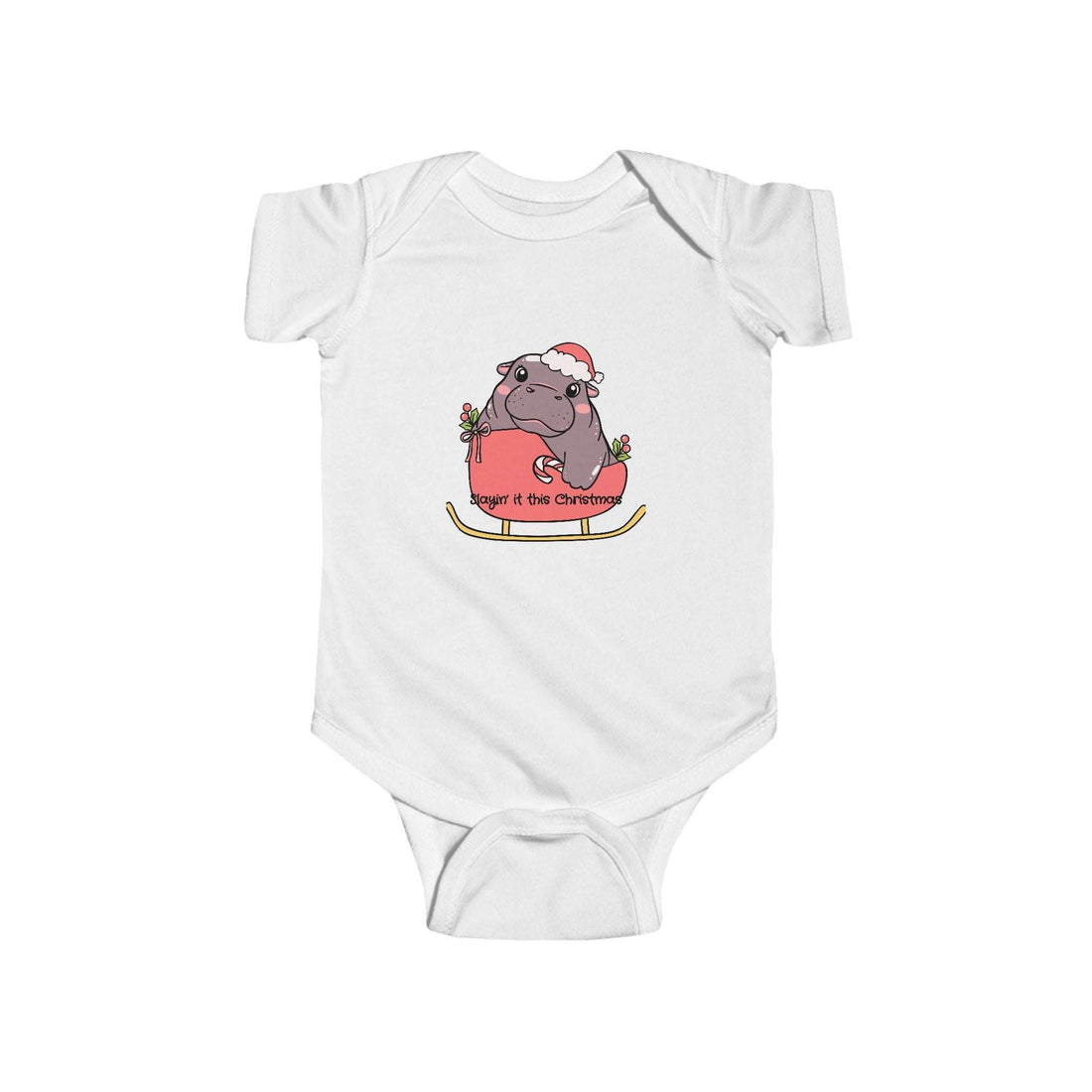 Infant Fine Jersey Bodysuit "Sleign' it this Christmas"