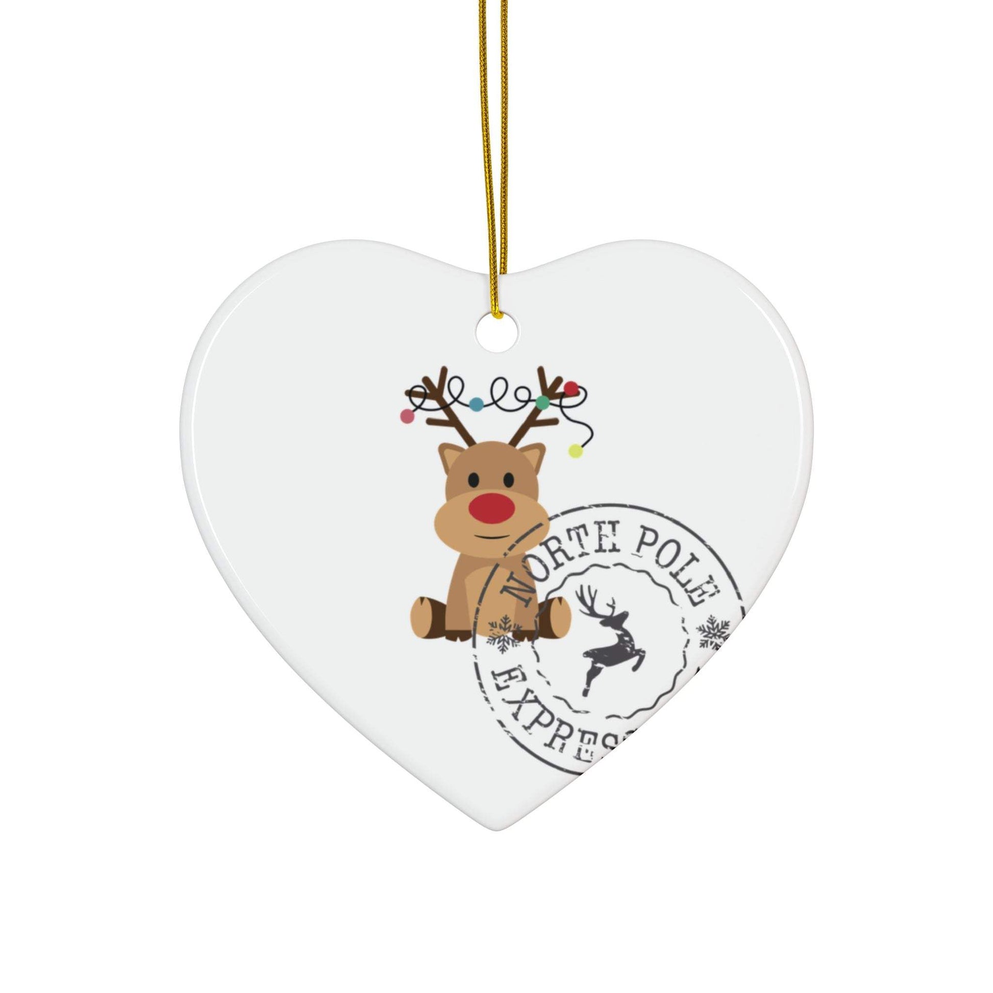 Reindeer Approved! Ceramic Ornaments, 2-Side Print.