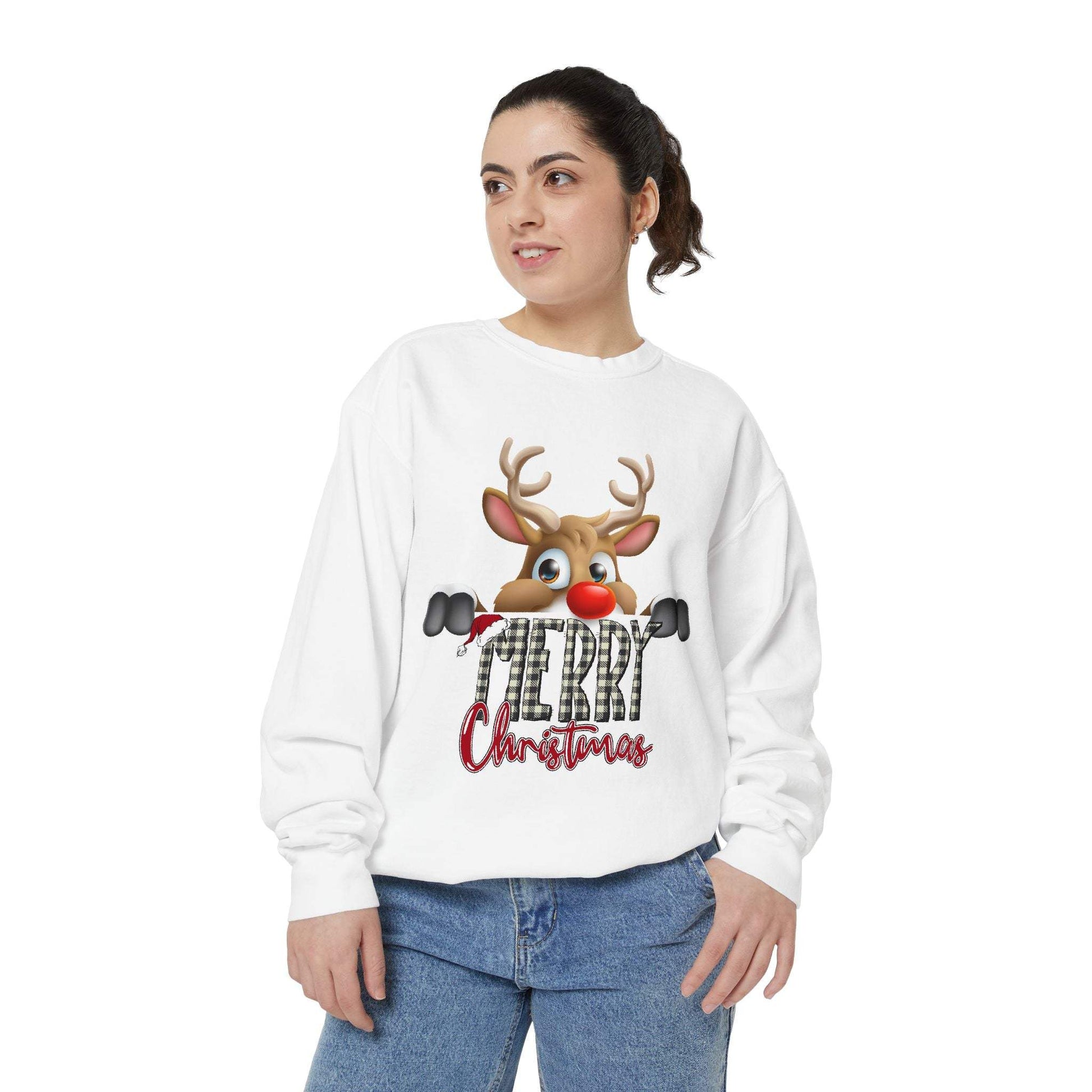 Merry Christmas Unisex Garment-Dyed Sweatshirt