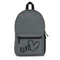 The Love XOXO Trendy Gray Backpack