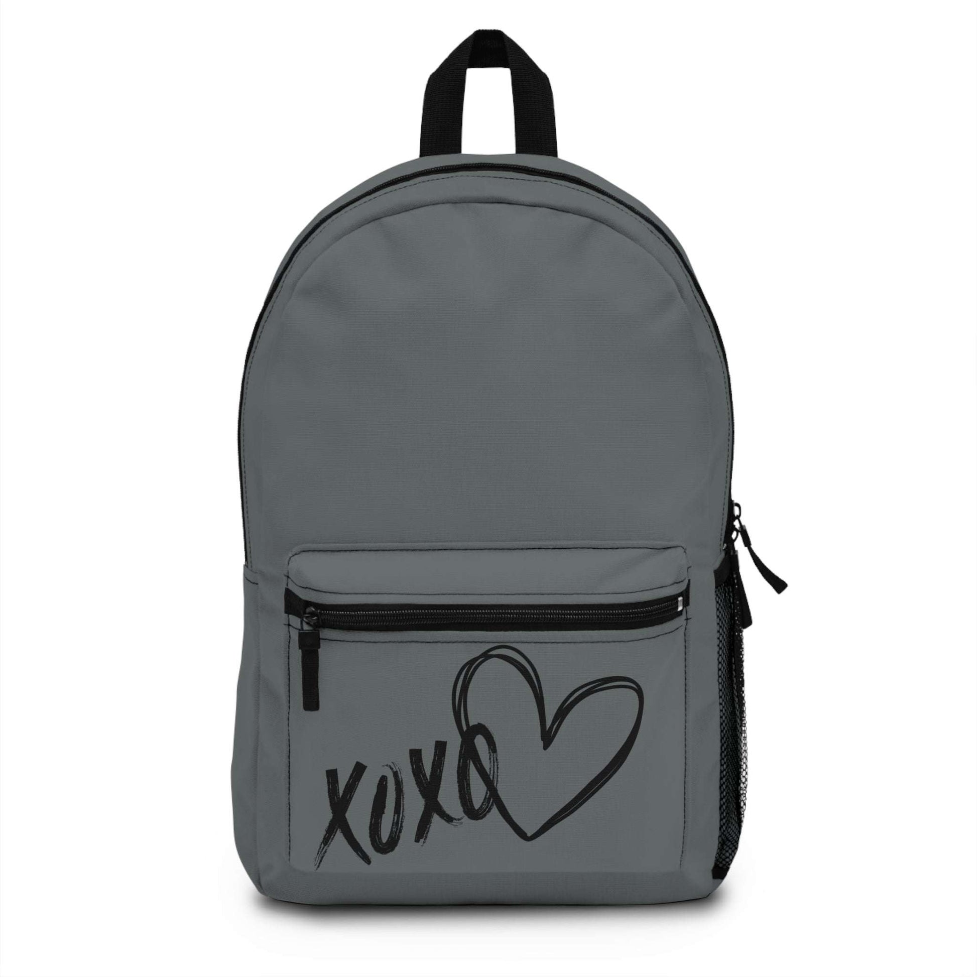 The Love XOXO Trendy Gray Backpack