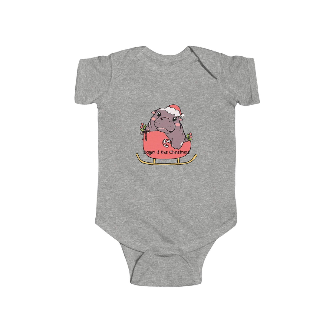 Infant Fine Jersey Bodysuit "Sleign' it this Christmas"